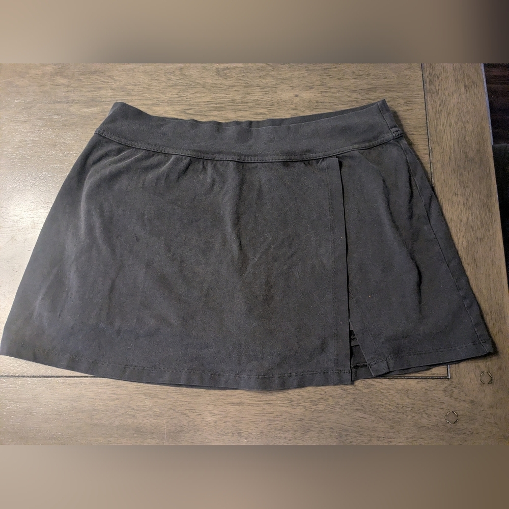 Aerie OFFLINE Black Athletic Skort Tennis Golf Workout Skirt Shorts Large NWT